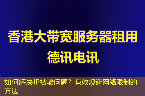如何解決IP被墻問題？有效規(guī)避網(wǎng)絡(luò)限制的方法