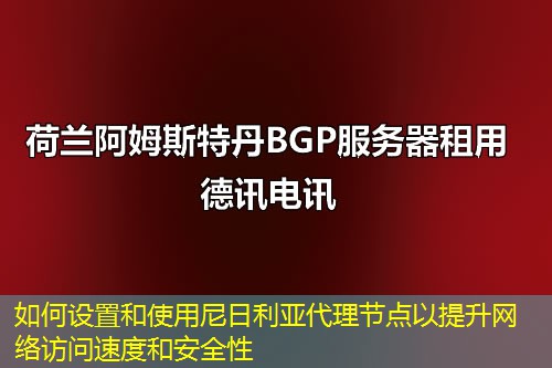 如何設(shè)置和使用尼日利亞代理節(jié)點(diǎn)以提升網(wǎng)絡(luò)訪問速度和安全性