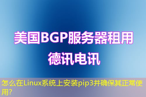 怎么在Linux系統(tǒng)上安裝pip3并確保其正常使用？