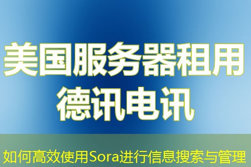 如何高效使用Sora進行信息搜索與管理