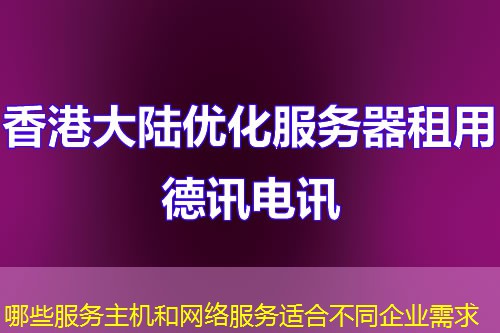 哪些服務(wù)主機(jī)和網(wǎng)絡(luò)服務(wù)適合不同企業(yè)需求