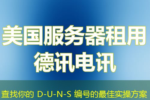 查找你的 D-U-N-S 編號(hào)的最佳實(shí)操方案